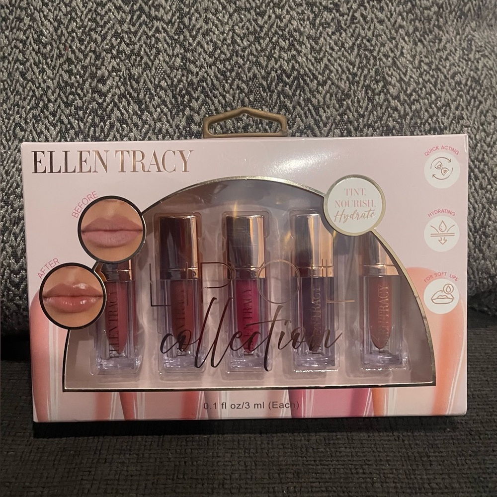 Ellen Tracy Collection Lip Gloss Set - Pink and Nude Tones - Picture 1 of 2